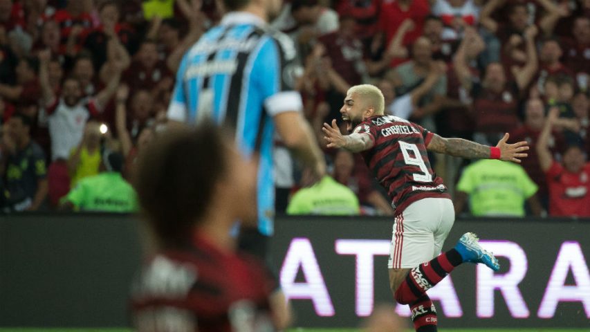 Gabigol Flamengo gol Grêmio Libertadores 2019 Maracanã
