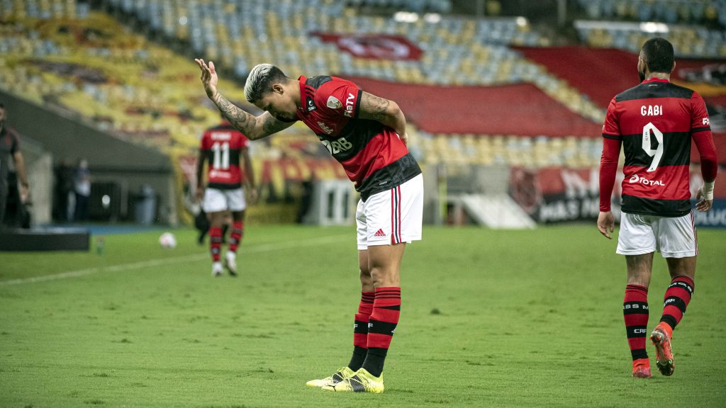 Pedro Flamengo golaço gol La Calera Libertadores