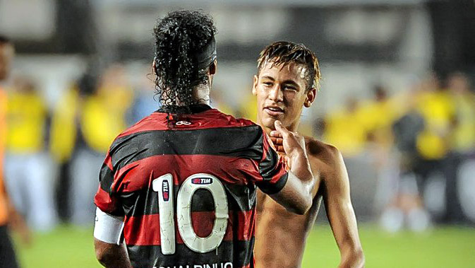 Neymar Ronaldinho Flamengo Santos 2011