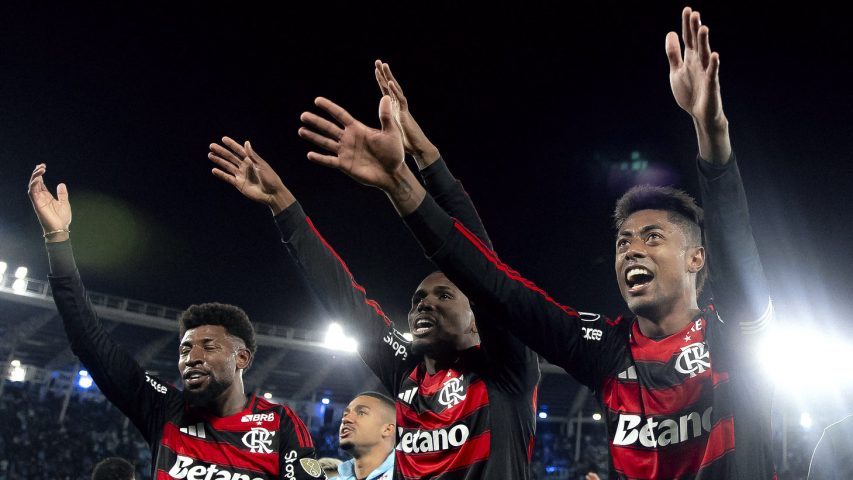 Comemoração Flamengo Racing Libertadores 2025
