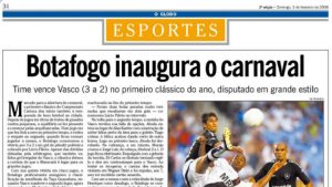 Botafogo Vasco Maracanã carnaval 2008 O Globo