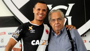 Luis Fabiano e Eurico Miranda no Vasco